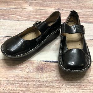 Alegria Size 40 Black Glitter Mary Jane Shoes
